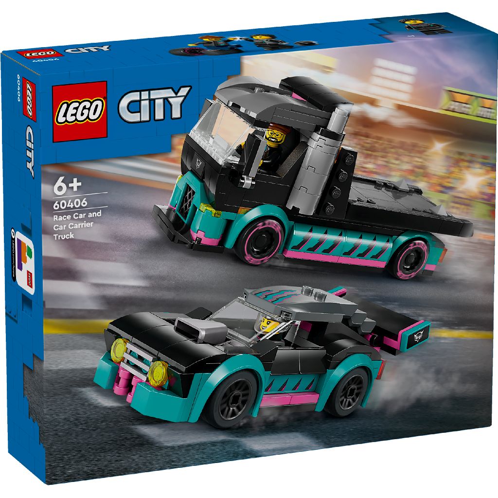 LEGO® 60406 City Fahrzeuge - Autotransporter mit Rennwagen (328 Teile)