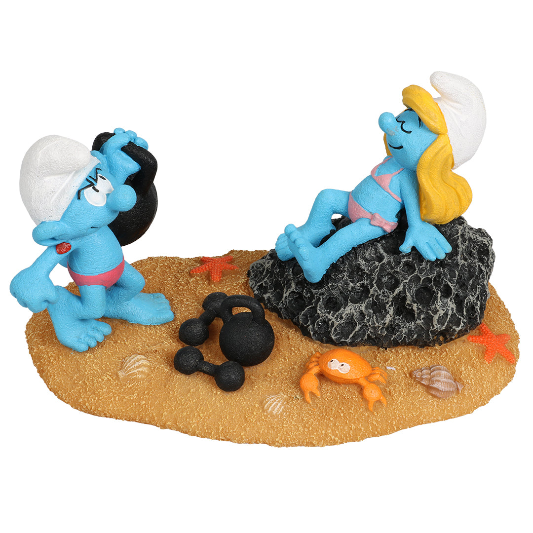 Schlumpfine mit Muskelschlumpf - Figur