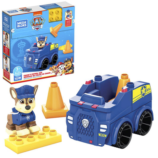 Mattel HDJ33 - Megabloques - Constructores Junior - Patrulla Canina - Coche de Policía Chase