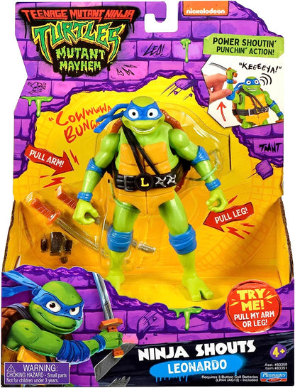 Figura de juguete de las Tortugas Ninja Mutantes Adolescentes - Ninja grita a Leonardo
