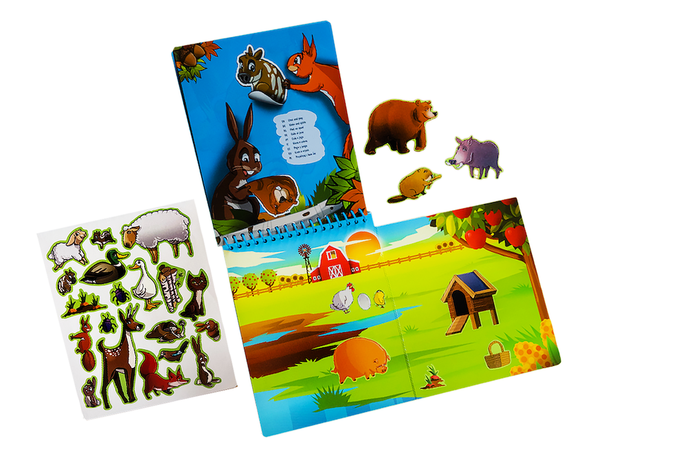 Qwi Toy 3 in 1 Playbook - Animals