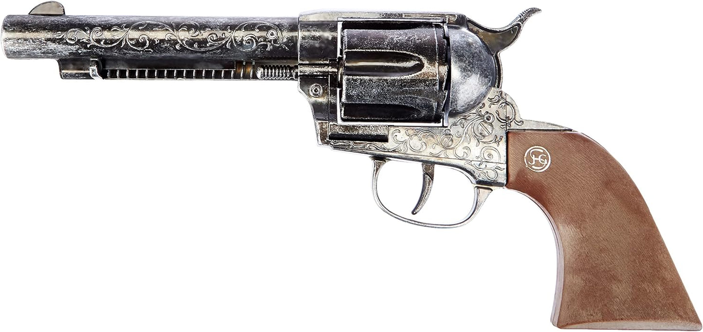 Samuel Colt antik: Spielzeugpistole, grau / silber, 30.5 x 11.5 x 4 cm