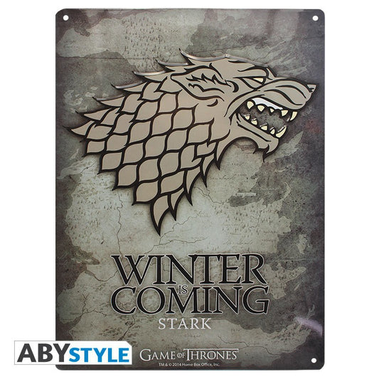 Emblema de placa metálica "Stark" de Juego de Tronos