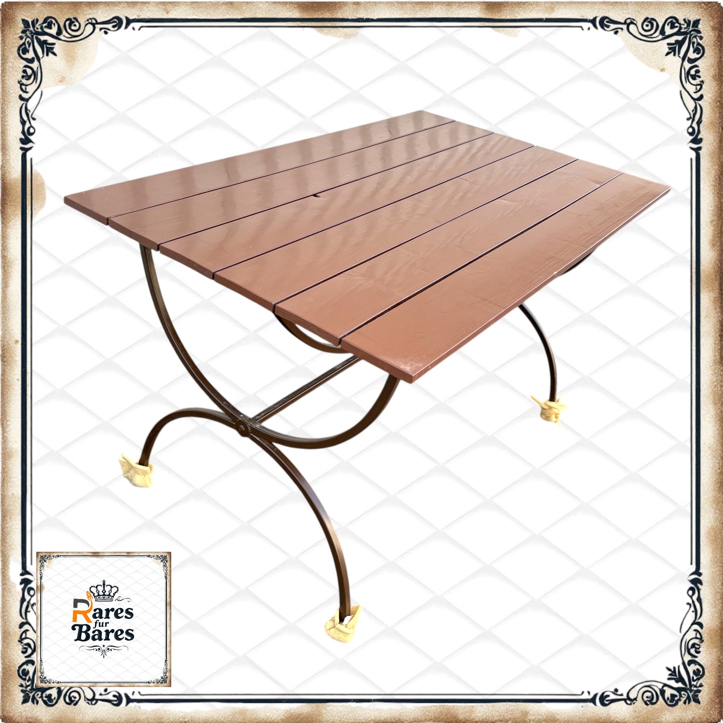 Gartentisch "Mediterran", Eisen, 142x85x80cm - RETOUREN ROYAL