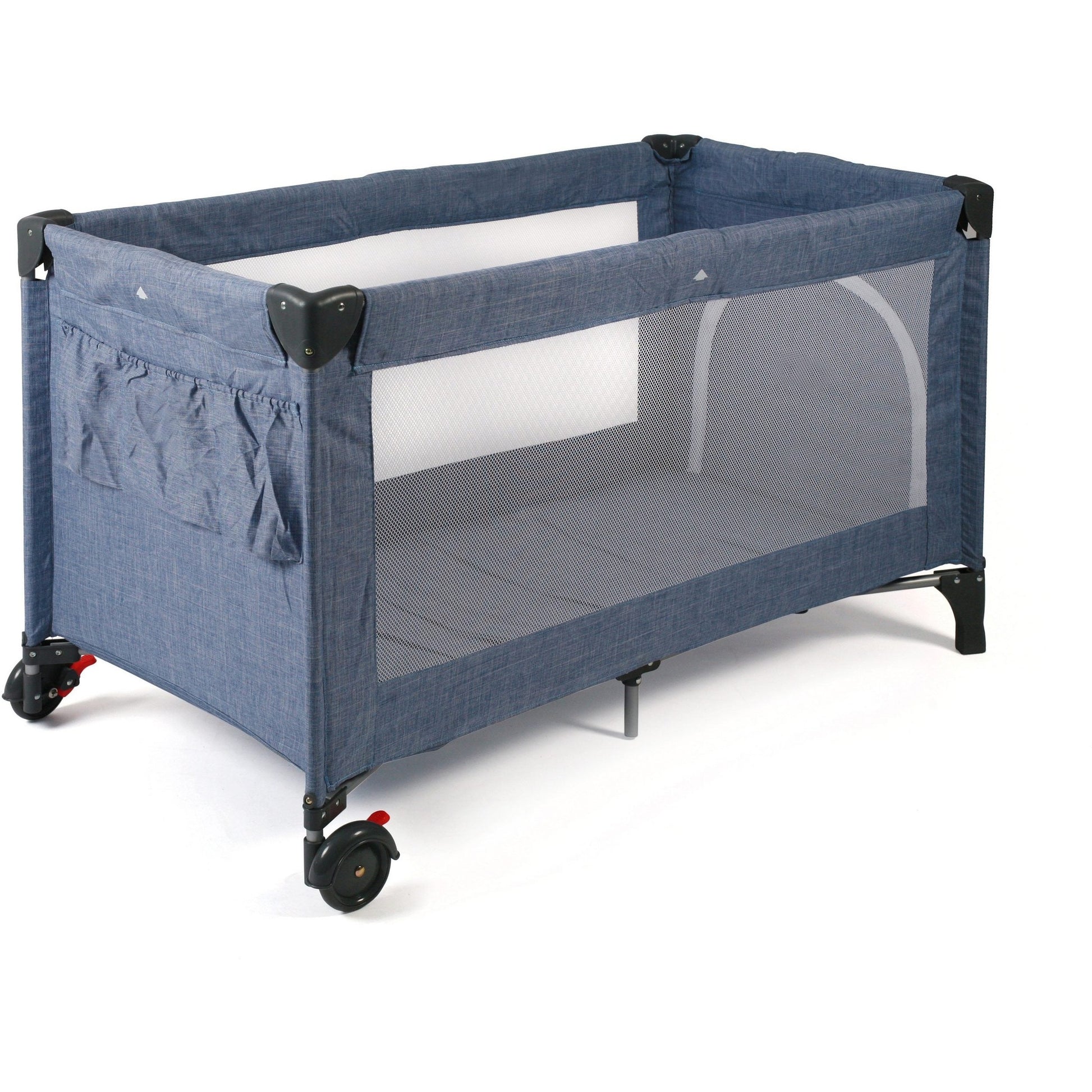 Baby-Reisebett Luxus, Jeans Blue von CHIC4BABY CHIC4BABY
