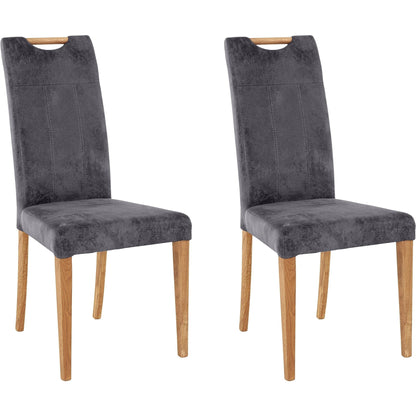 Esszimmerstuhl "Roberta", Buffalo grau, 2er Set - HOME AFFAIRE HOME AFFAIRE