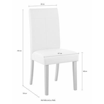 Esszimmerstuhl "Rubin", schwarz-dunkelbraun, 2er Set - HOME AFFAIRE HOME AFFAIRE
