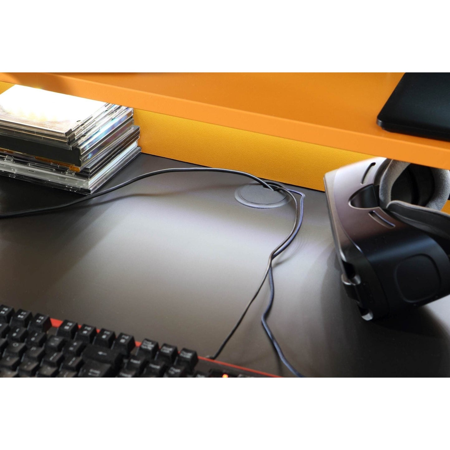 Gamingtisch "TEZAUR", Black Orange, Breite 160 cm - FORTE FORTE