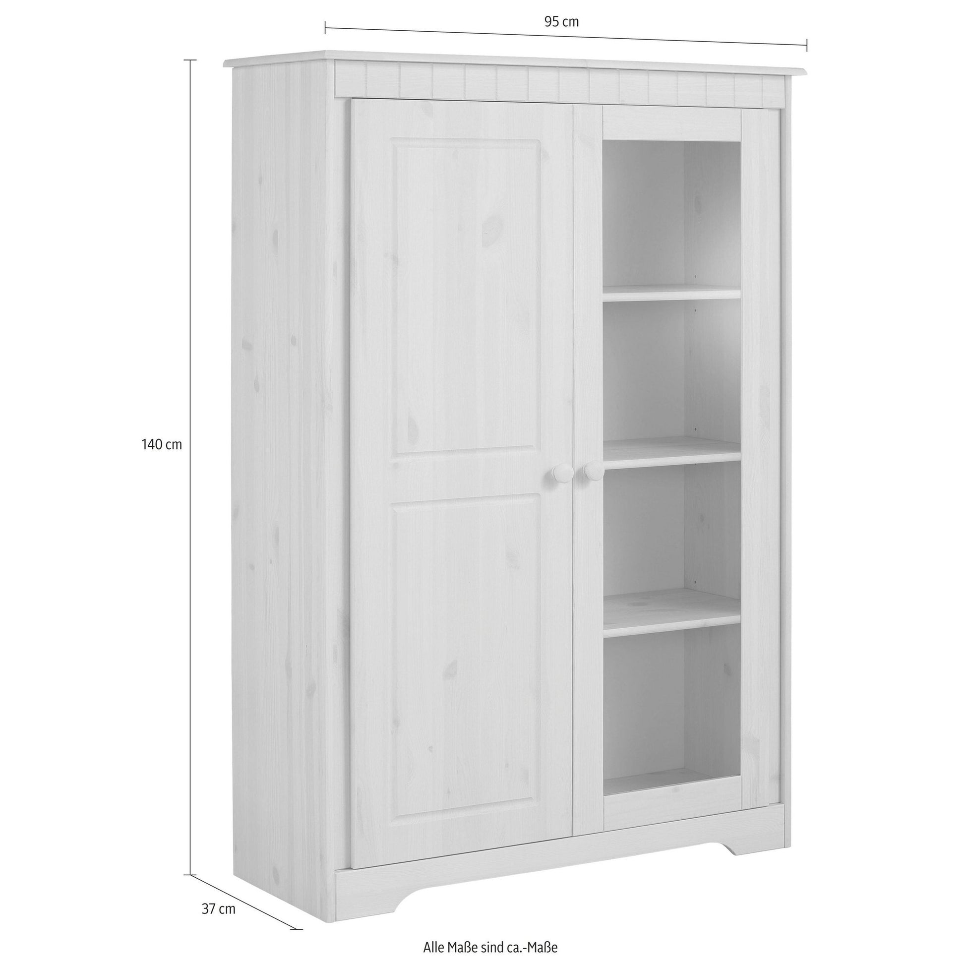 Highboard "Pöhl", Breite 95 cm, Höhe 140 cm - HOME AFFAIRE HOME AFFAIRE