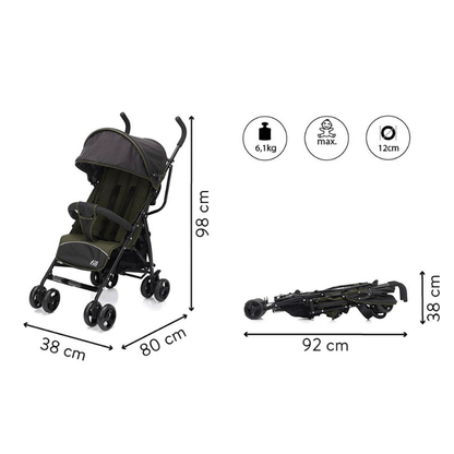 Kinder-Buggy "Glider" in oliv-grau von FILLIKID Fillikid