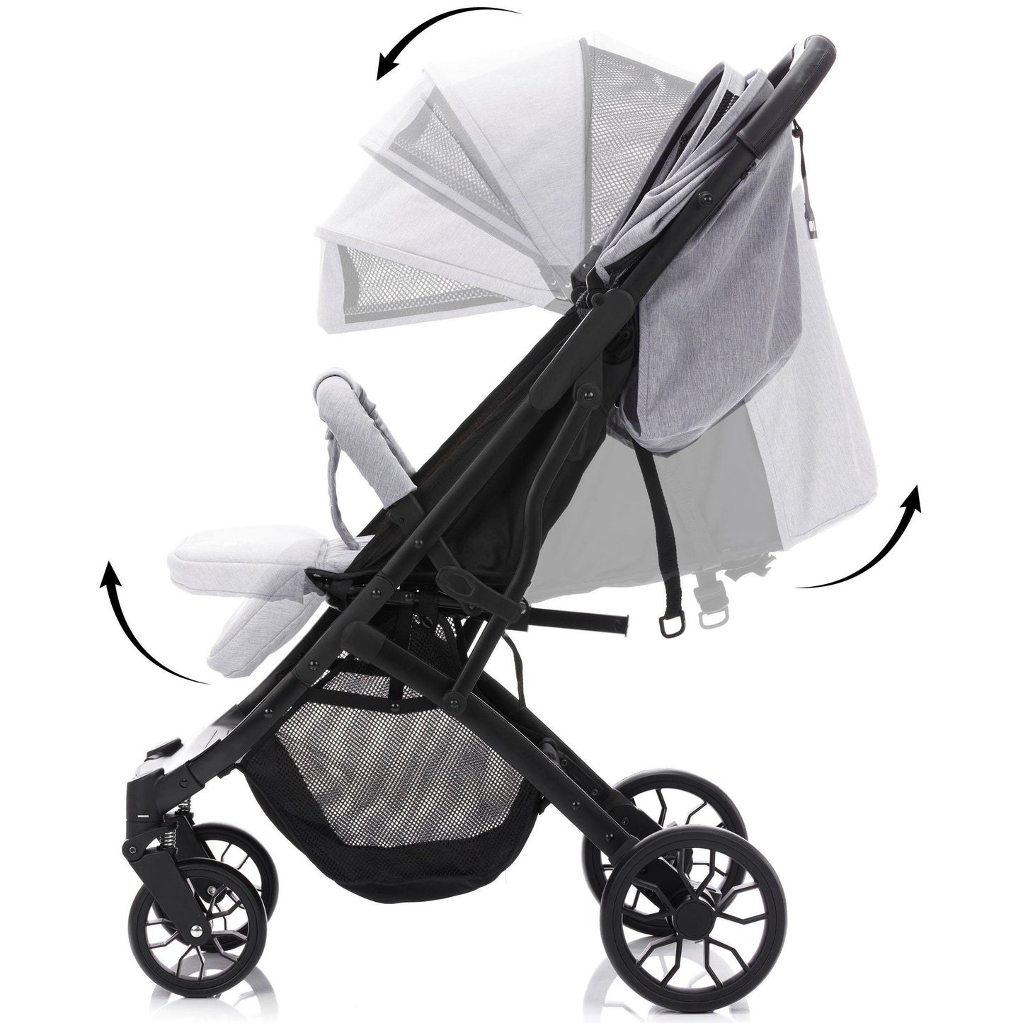 Kinder-Buggy "Styler Elite", hellgrau melange - FILLIKID Fillikid
