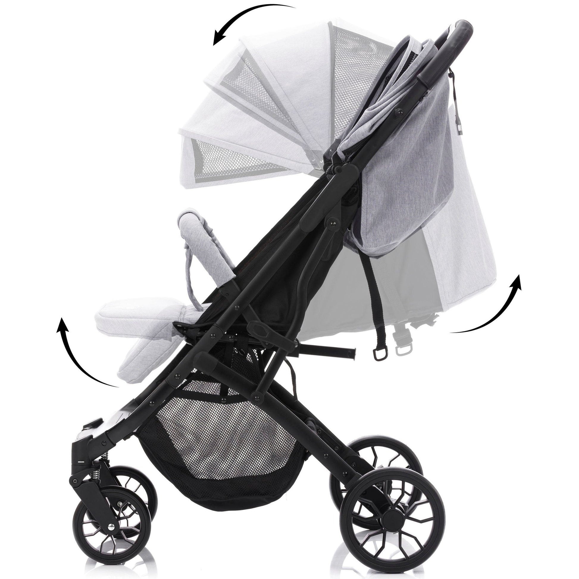 Kinder-Buggy "Styler Elite", hellgrau melange - FILLIKID Fillikid
