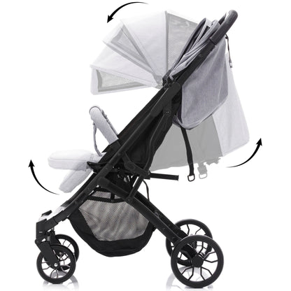 Kinder-Buggy "Styler Elite", hellgrau melange - FILLIKID Fillikid