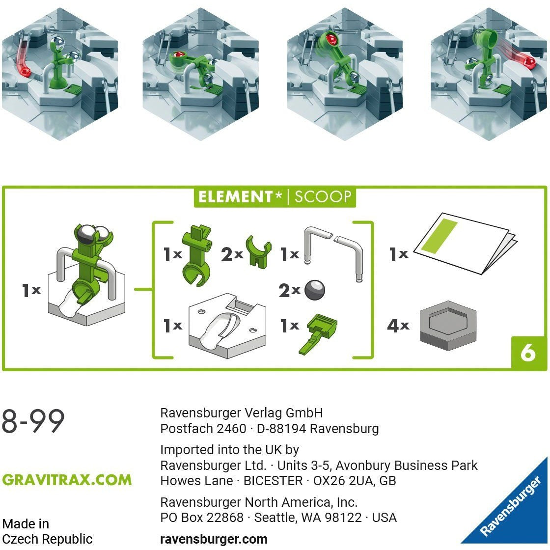Kugelbahn-Bausatz "GraviTrax Element Scoop" - RAVENSBURGER Ravensburger Verlag GmbH