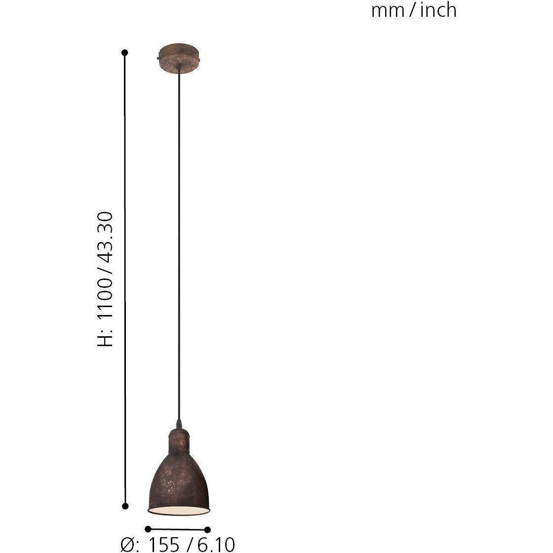 Pendelleuchte PRIDDY 1 EGLO