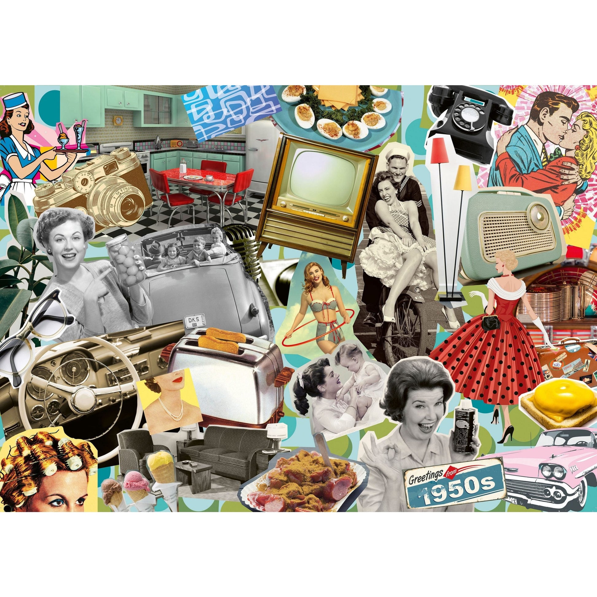 Puzzle "Die 50er Jahre", 1000 Teile - RAVENSBURGER 17387 Ravensburger Verlag GmbH
