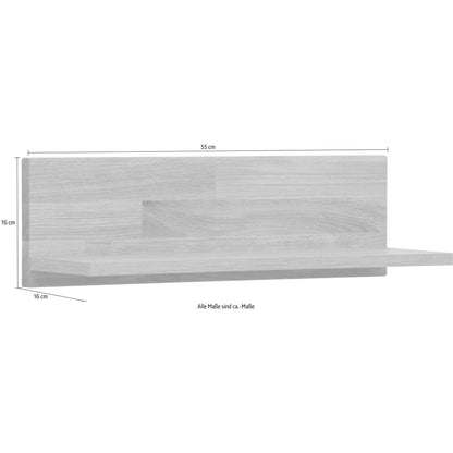 Wandregal "Nilsson", Eiche massiv, Breite 55 cm - HOME AFFAIRE HOME AFFAIRE