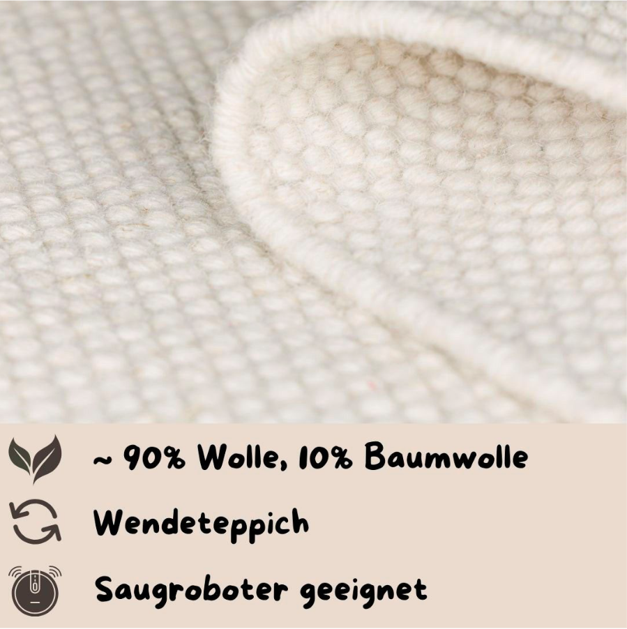 Wollteppich "Woolscape", Maße: 200x200cm - andas andas